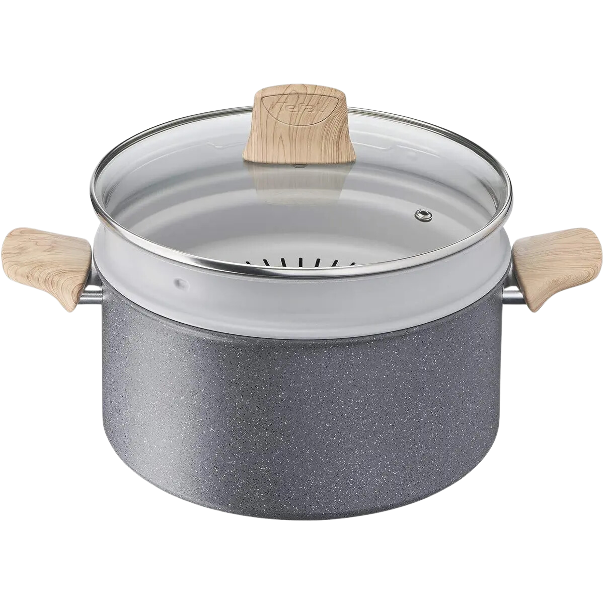 TEFAL DUTCH OVEN 24CM NATURAL FORCE WITH STEAMER