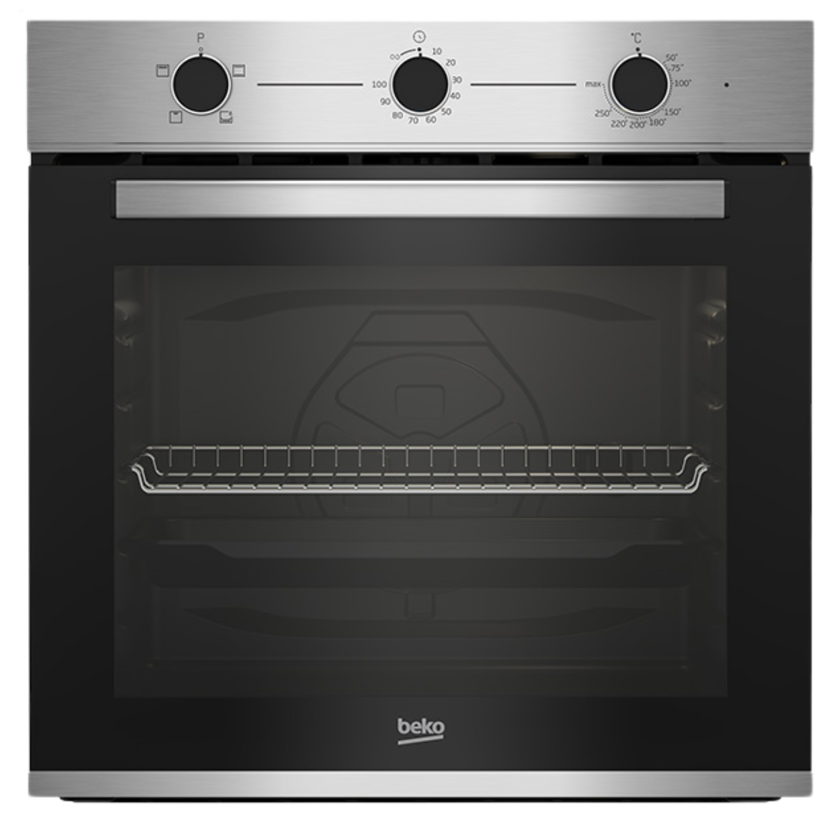 BEKO BUILT IN OVEN 74L INOX 3 KNOBS