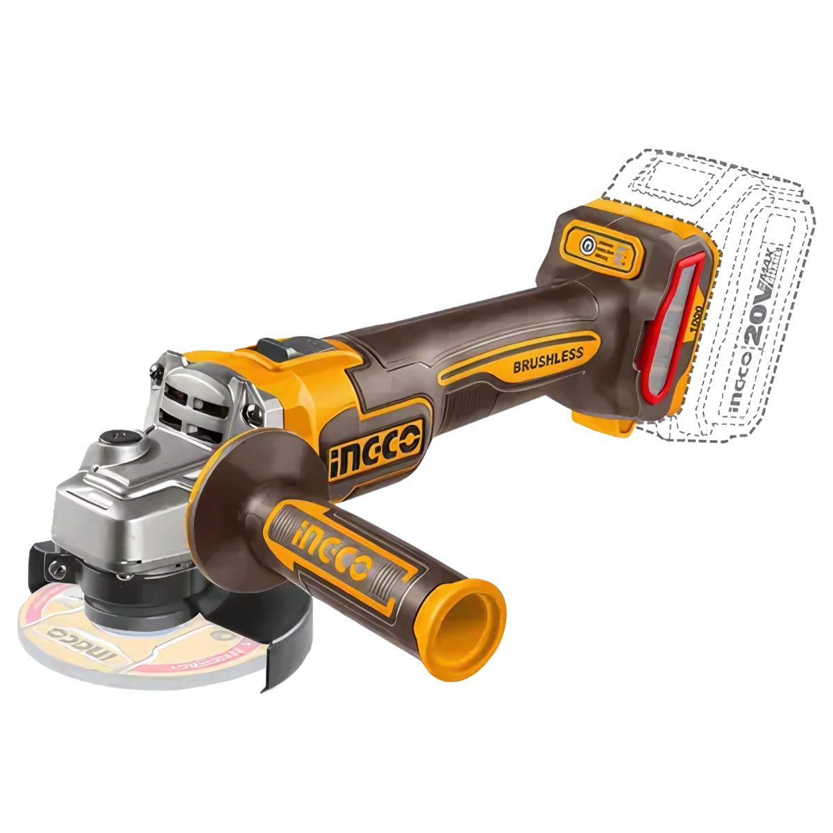 INGCO ANGLE GRINDER WITH BATTERY