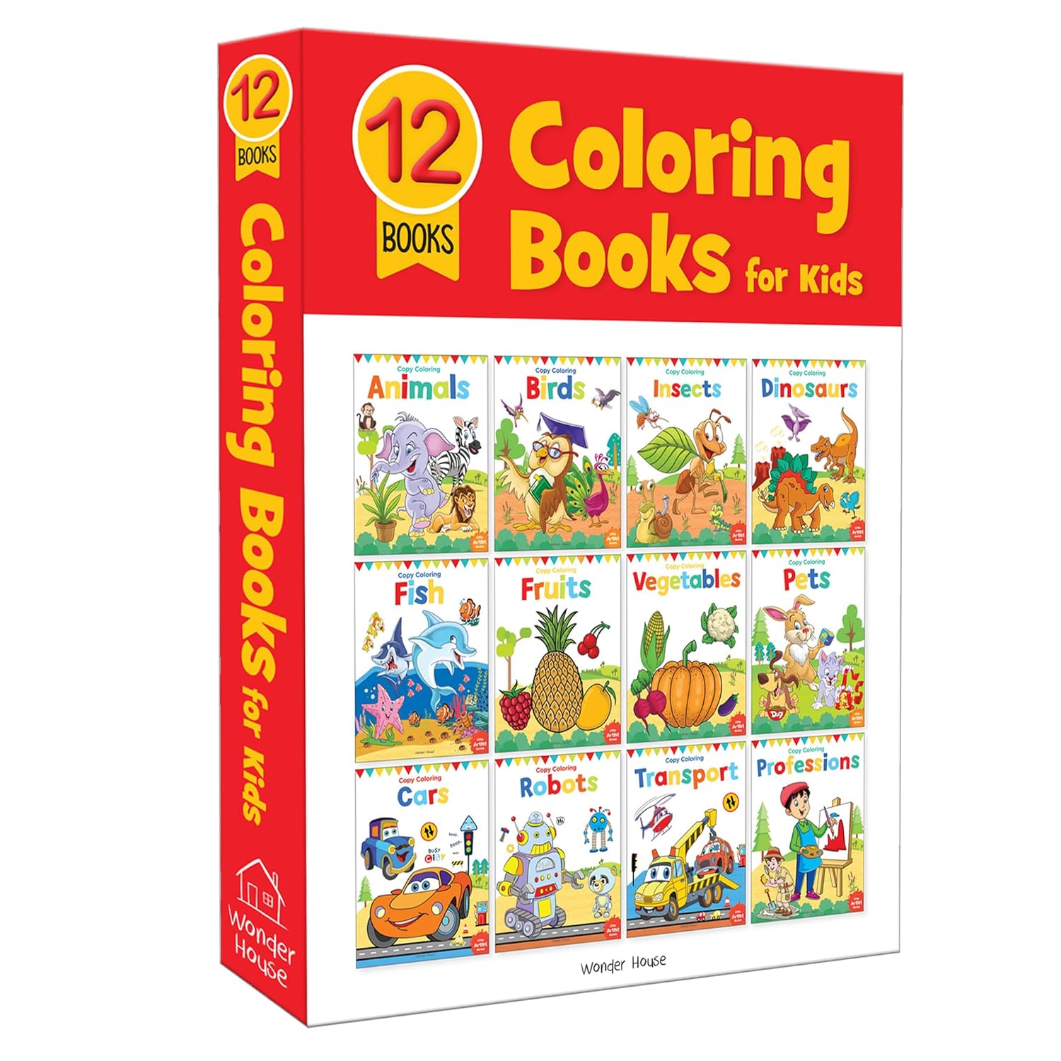 Colouring Books For Kids Boxset - Pack of 12 Copy Colouring Book