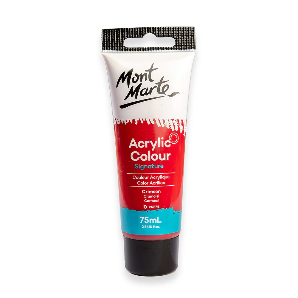 Acrylic Paint 75ml Colour Crimson Mont Marte