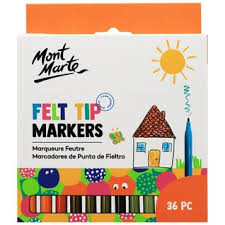 Felt Tip Markers Set Of 12pcs Mont Mart
