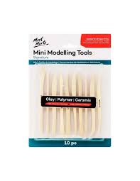 Mini Modelling Tools Boxwood Of 10pcs Mont Marte