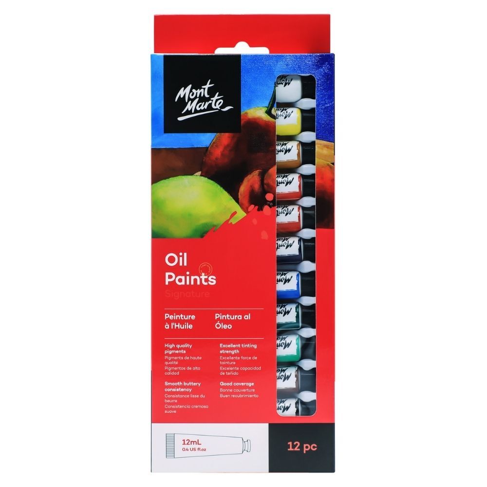 Oil Paints 12ml Set Of 12 Mont Marte