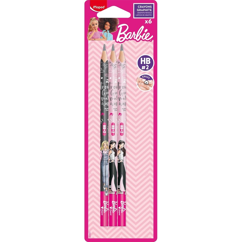 Crayon Graphite HB Barbie Boite x 6 MAPED 850801