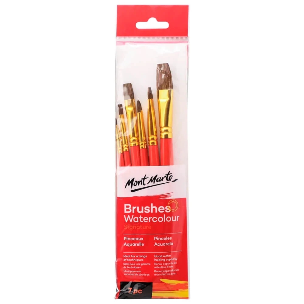 Gallery Series Watercolour Brush Set Of 7pcs Mont Marte