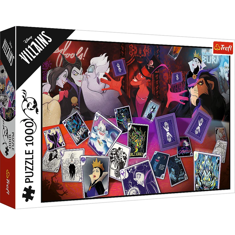 Puzzles -  1000  - Only Good Cards   Disney Villains