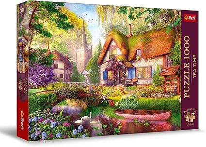 Puzzles 1000pcs Premium Plus Tea Time The Woodland Cottage Trefl 10804