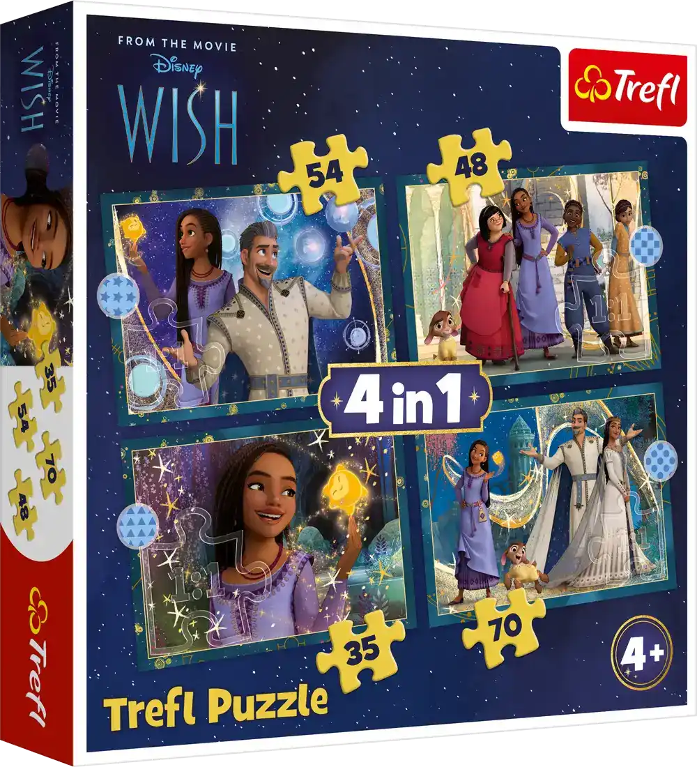 Puzzles 4in1 Dreams Come True / Disney Trefl 34649