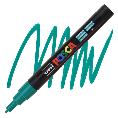 Marker Fine Cone Tip 0.9-1.3mm Emerald Green POSCA Uni