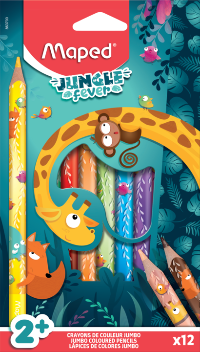 Colour Pencils Jungle Fever x 12pcs Box MAPED 863700