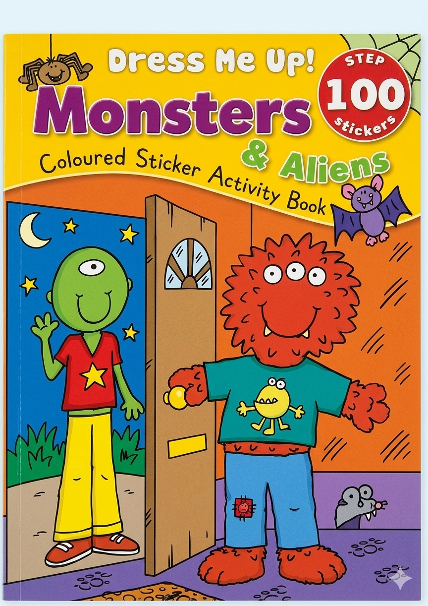 Monsters & Aliens - Coloured Sticker Activity Book
