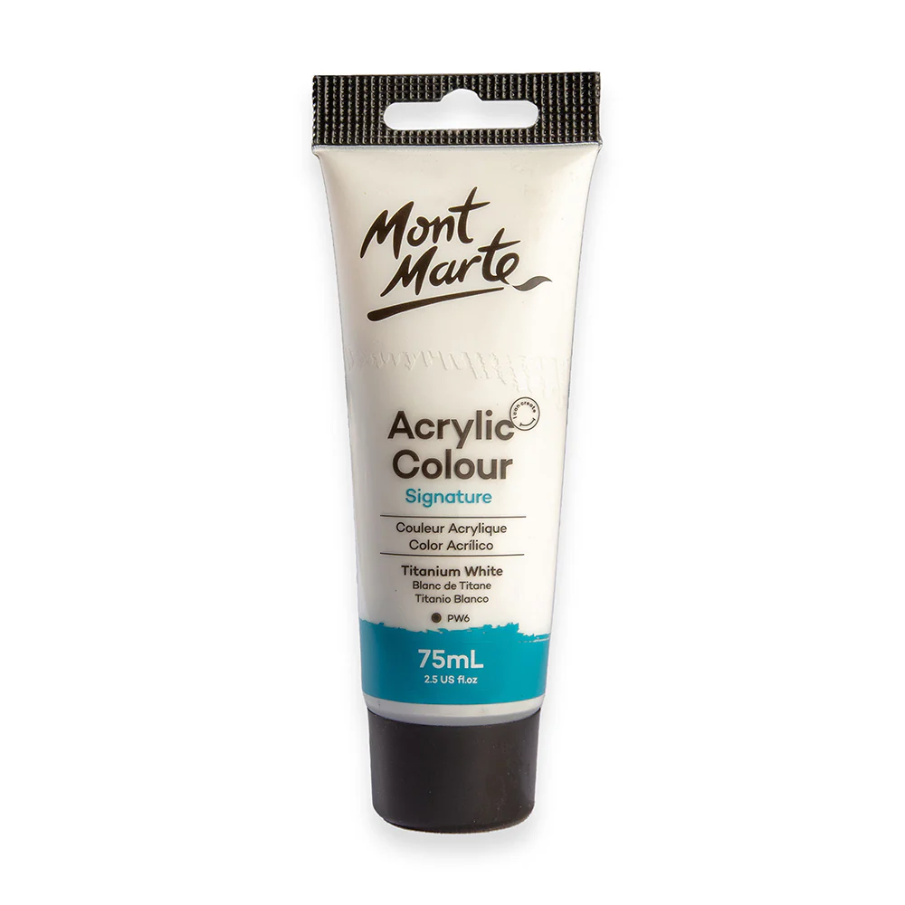 Acrylic Paint 75ml Colour Titanium White Mont Marte
