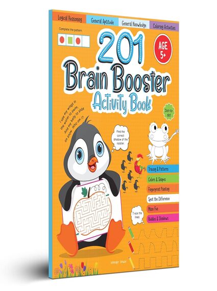 201 Brain Booster Activity Book - Fun Activities and Exercises For Children: Tracing & Pattern Colo