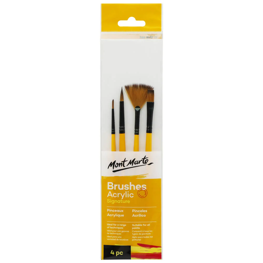 Brush Acrylic Gallery Series Set Of 4 Mont Marte