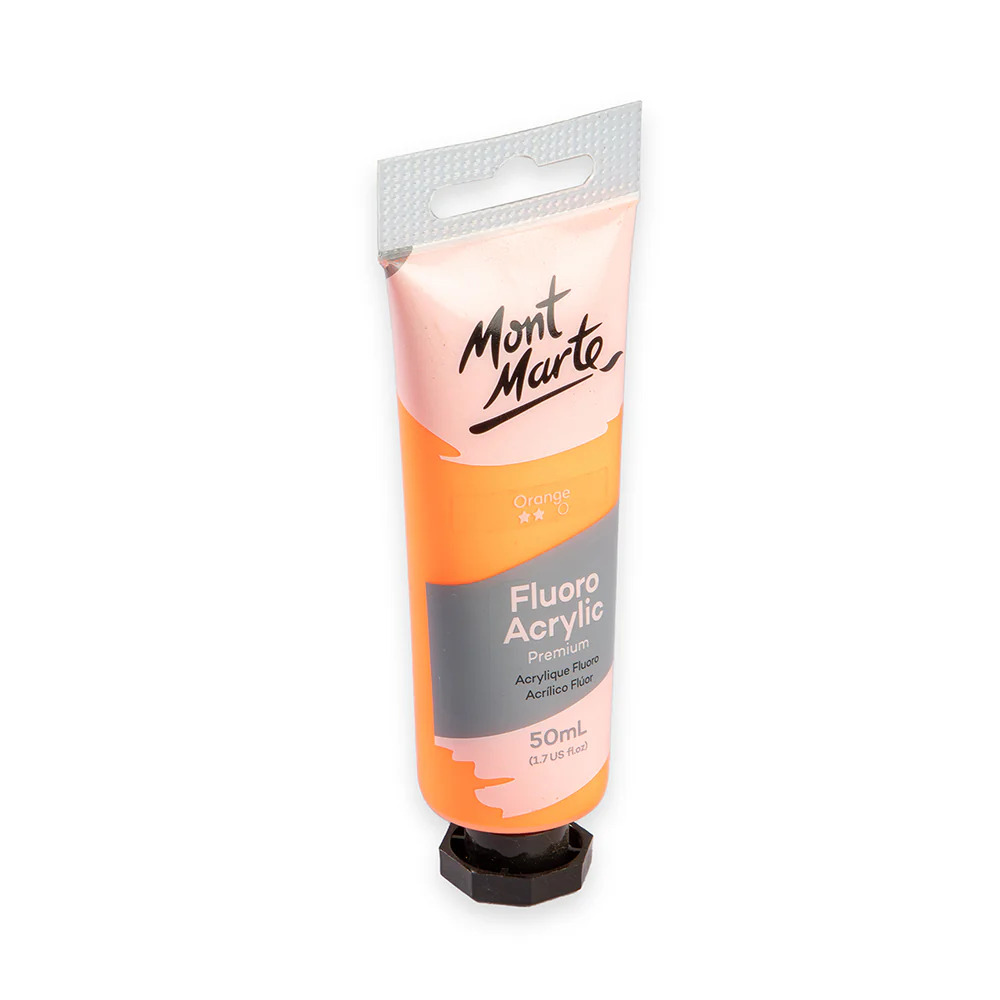 Acrylic Paint Fluo 50ml Colour Orange Mont Marte