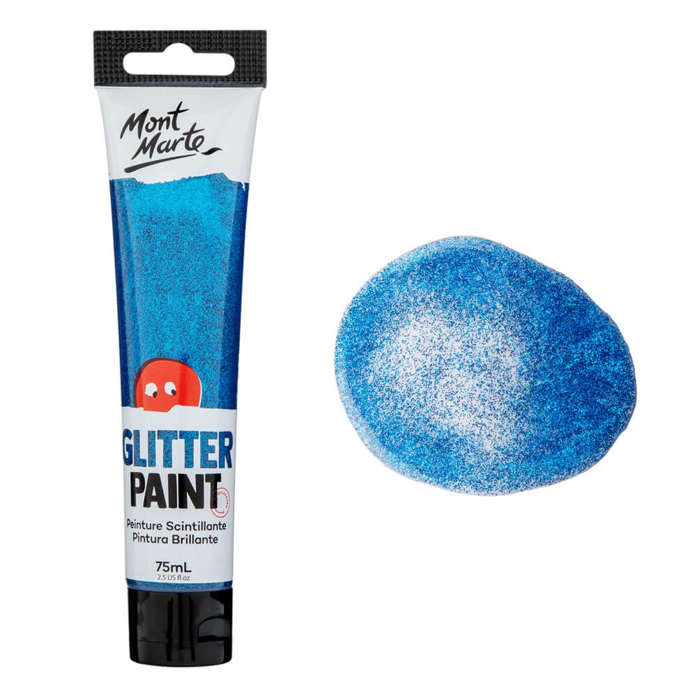 Glitter Paint 75ml Dark Blue Mont Marte