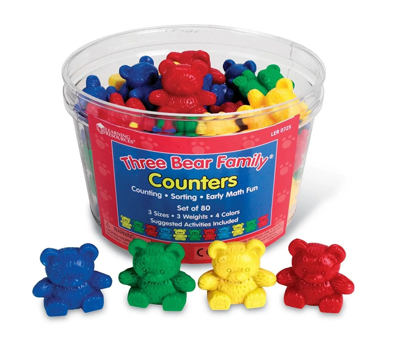 Set Of 80 Three Bear Family Counters LEARNING RESOURCES LER0725