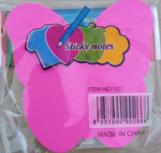 Sticky Notes Shapes 100Sheets Bright BKESNBS