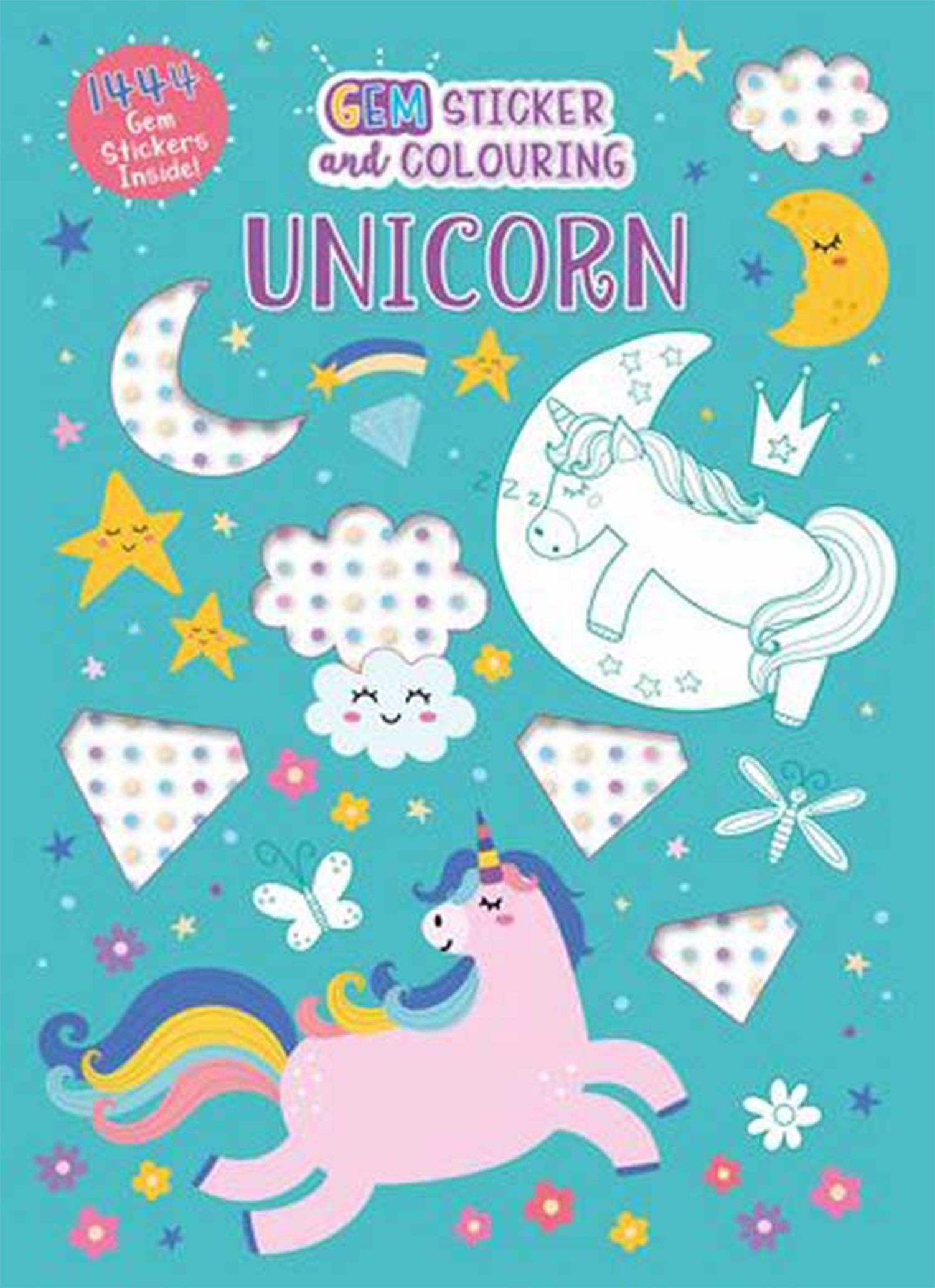 Gem Sticker And Colouring Book - Unicorn