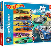 Puzzle 24 Maxi Fast Hot Wheels Mattel Hot Wheels Trefl 14362