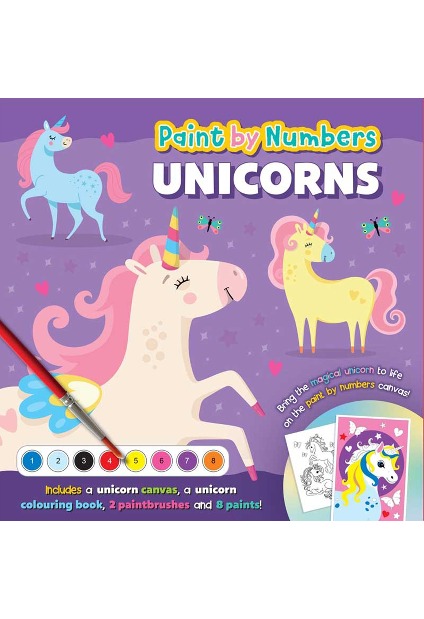 Unicorns Paint by Numbers Activity Kit