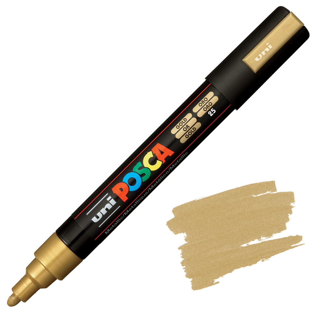 Marker Medium Tip 1.8-2.5mm Gold POSCA Uni