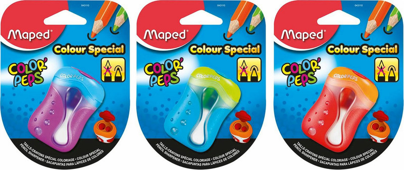 Pencil Sharpener Color'peps 2 Holes Canister Blister MAPED 043110