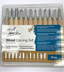 Wood Carving Set Of 12pcs Mont Marte