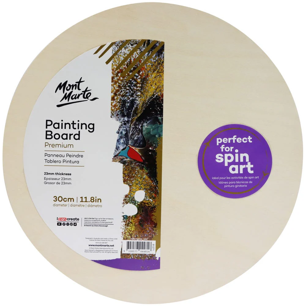 Painting Board Round 30cm Mont Marte
