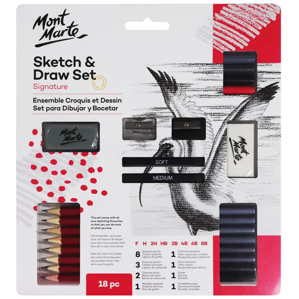Sketch & draw Set Of 18 Mont Marte