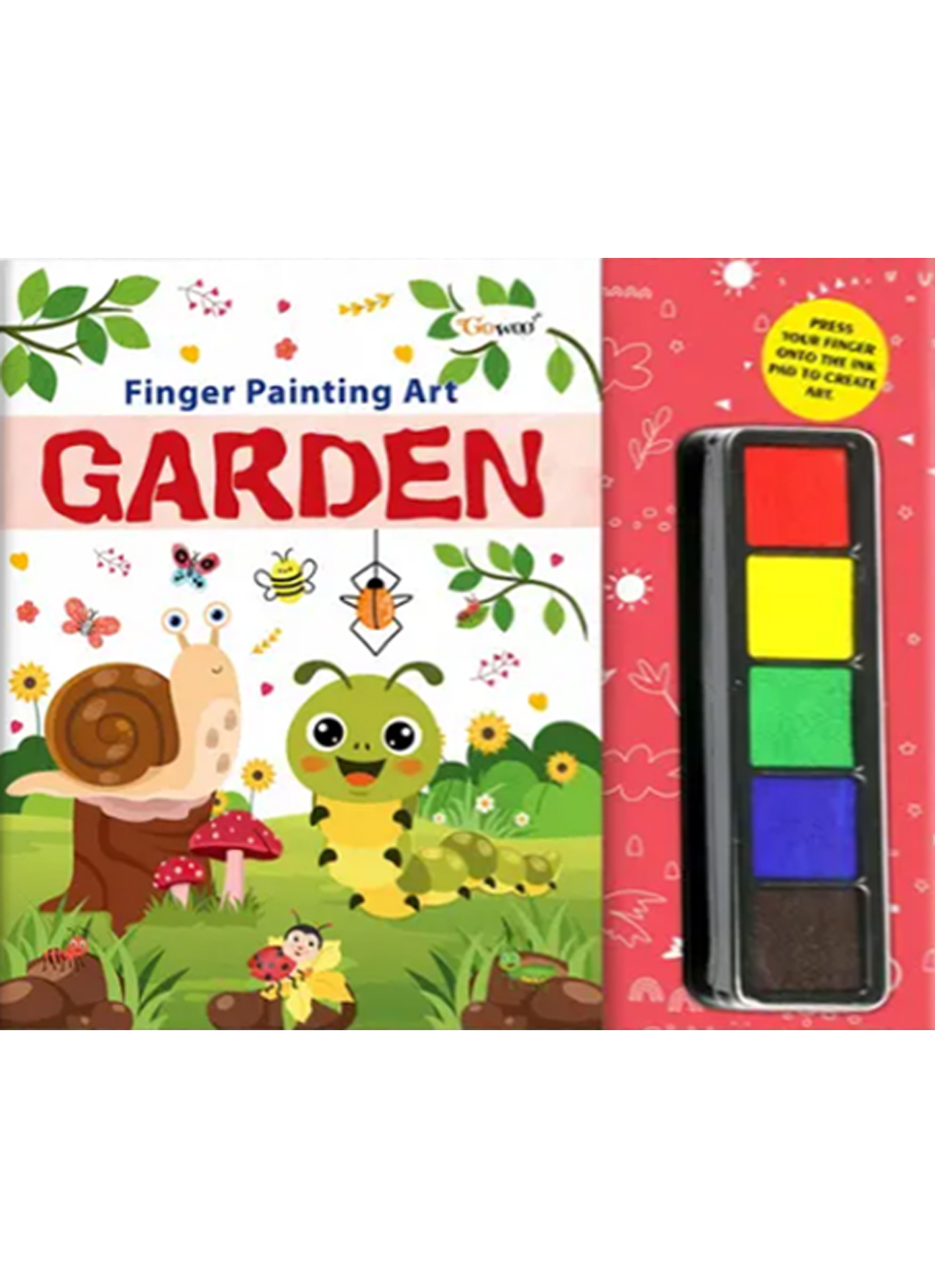 Fingerpainting and Colouring Art - Garden