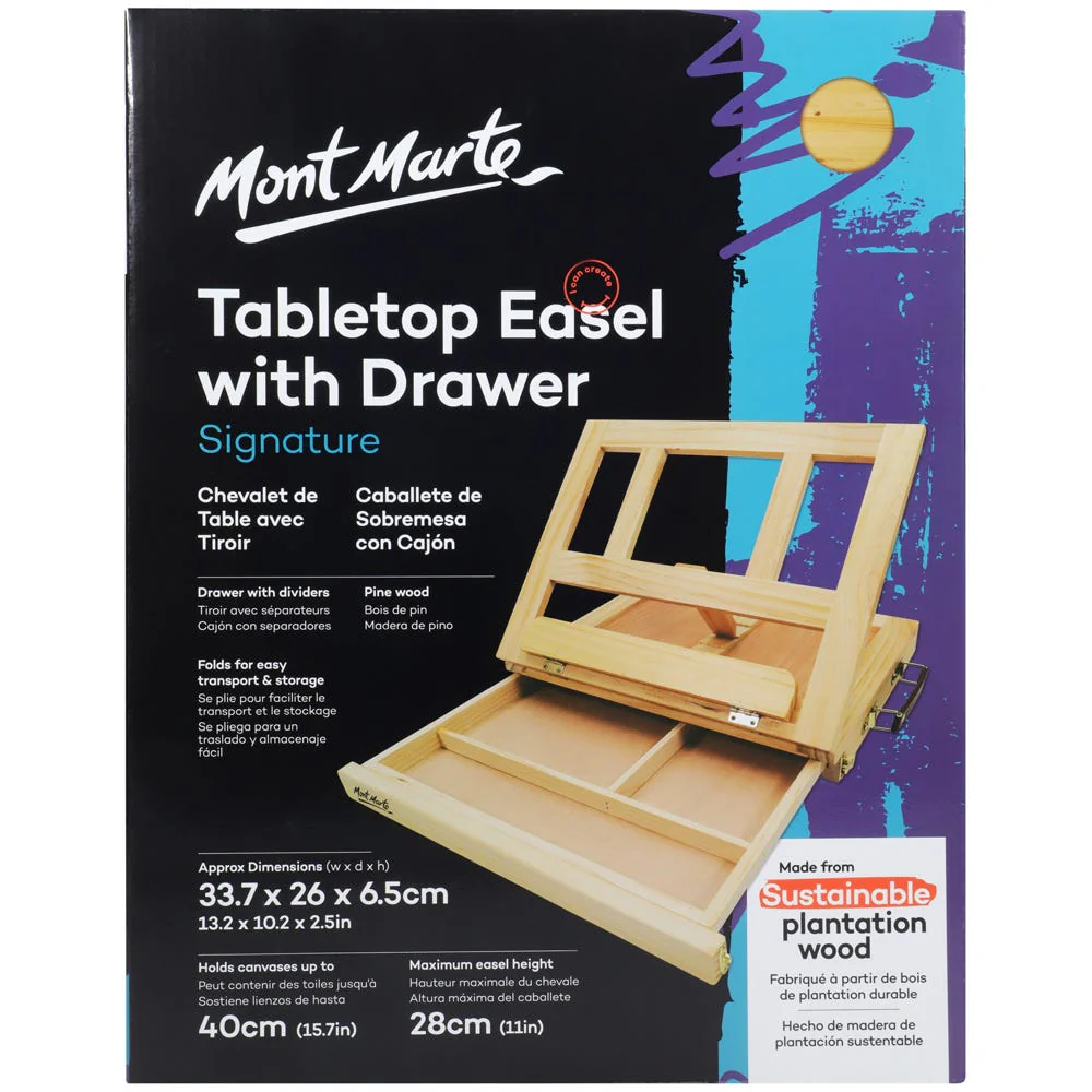 Easel Table With Drawer  Mont Marte
