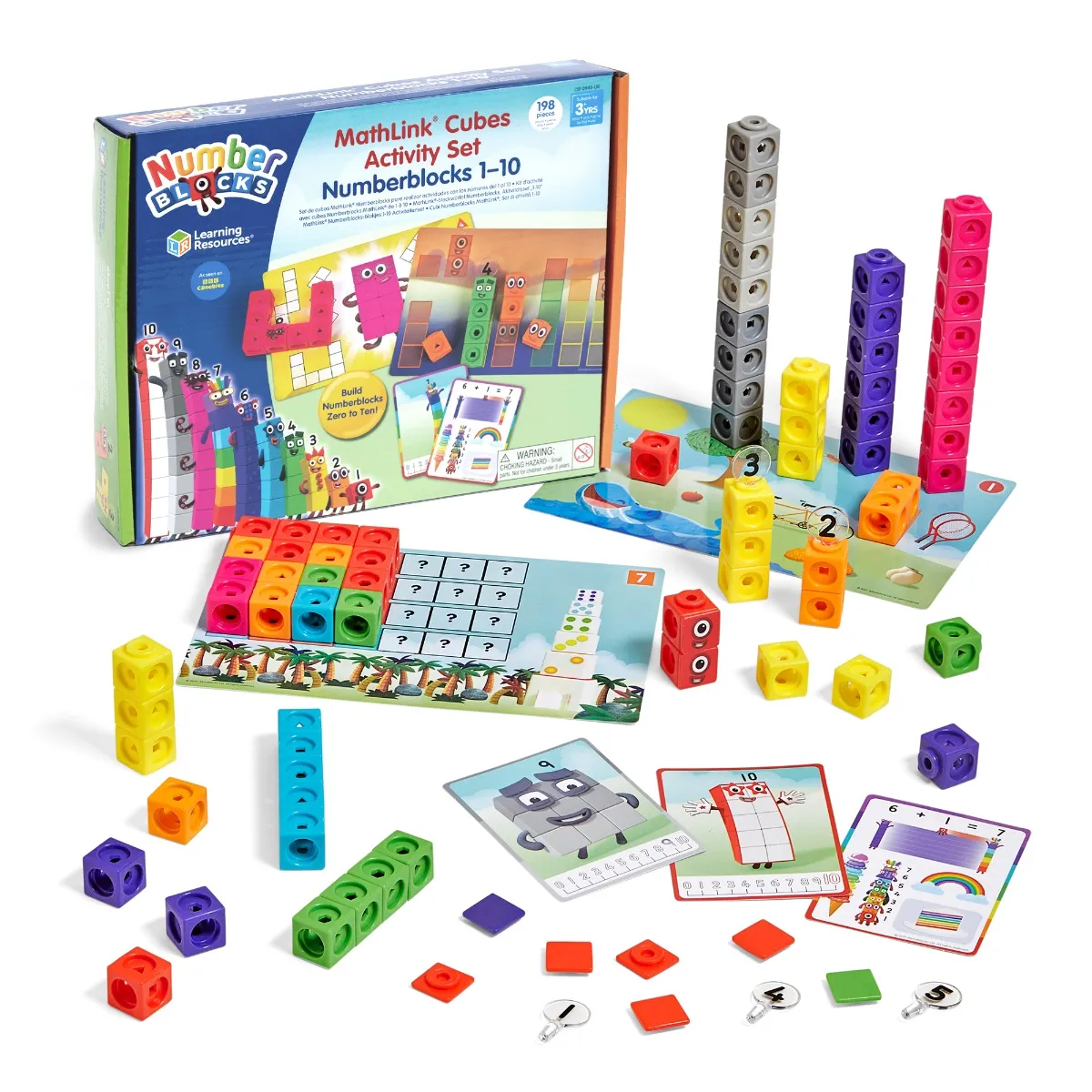 Mathlink Cubes Numberblocks 1-10 Activity Set LEARNING RESOURCES LSP0949