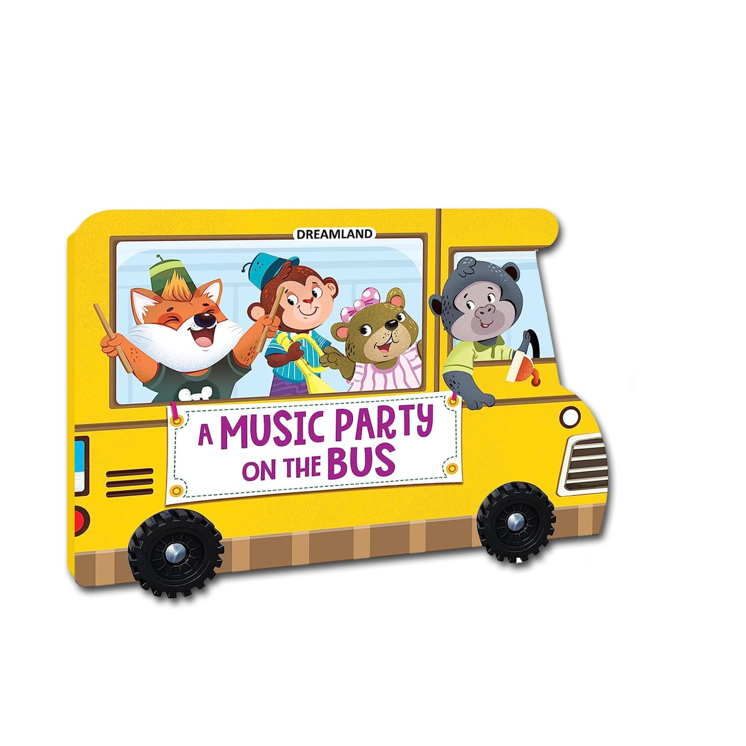 A Music Party On The Bus - Book With Wheels