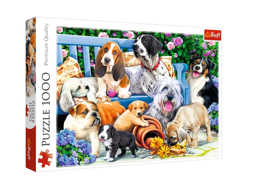 Puzzles -  1000  - Dogs in the garden
