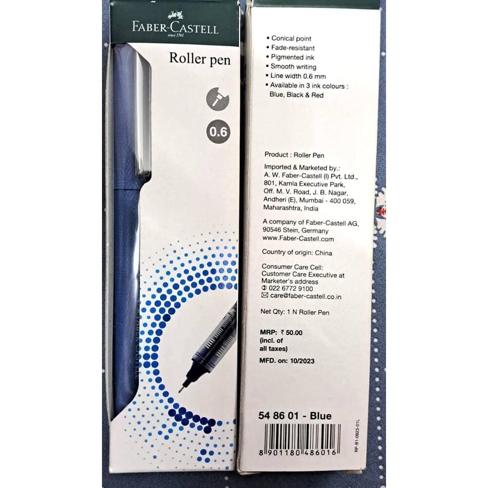 Roller Pen 0.6 MM Blue Faber Castell 548601