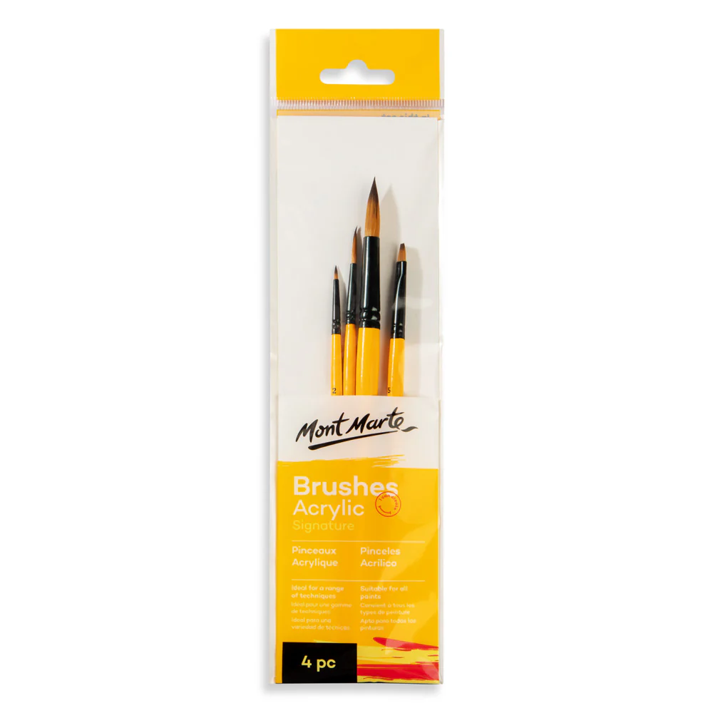 Brush Acrylic Gallery Series Set Of 4 Mont Marte