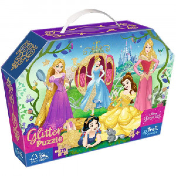 Puzzles 70 Glitter In A Box Happy Princesses / Disney Princess Trefl 53017