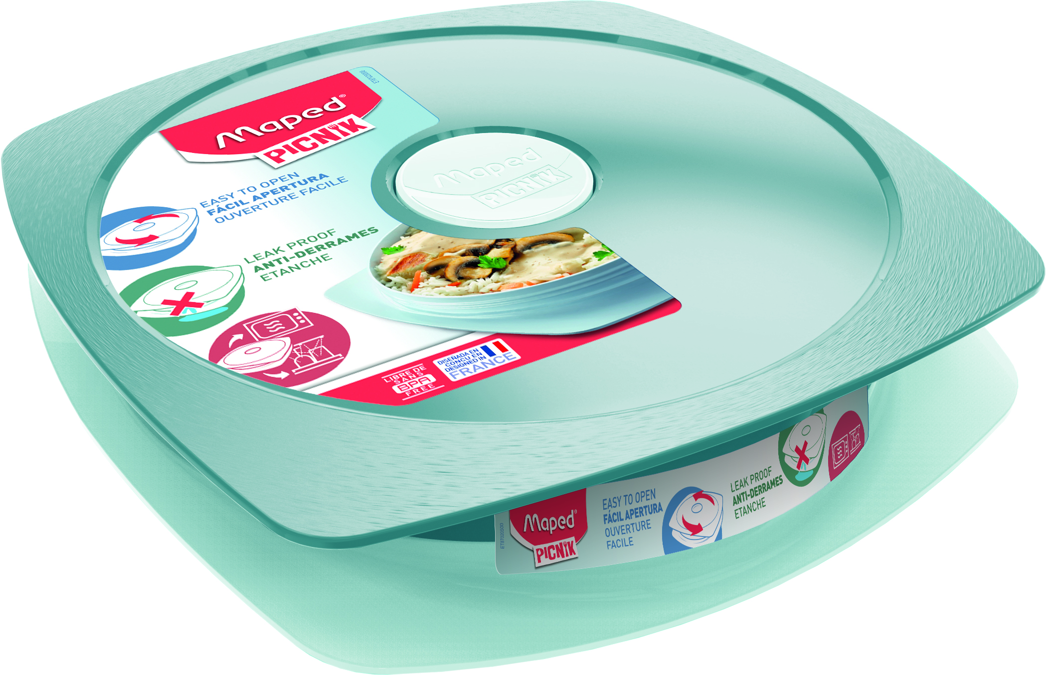 MAPED CONCEPT ADULT LUNCH PLATE EUCALYPTUS GREEN 900ML REF 870204