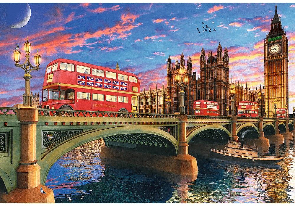 Puzzles 500+1pcs Wooden Puzzles - Palace Of Westminster Big Ben London Trefl 20155