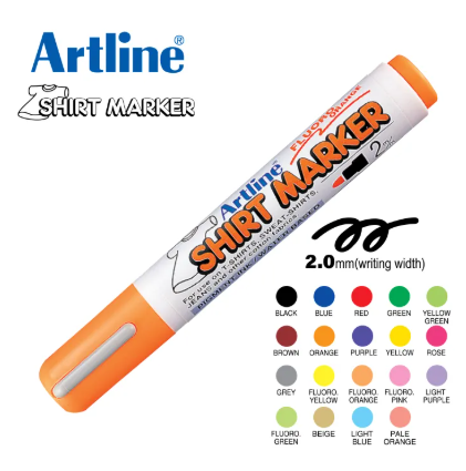 T Shirt Markers 0.2mm Orange Artline Ref EKT2