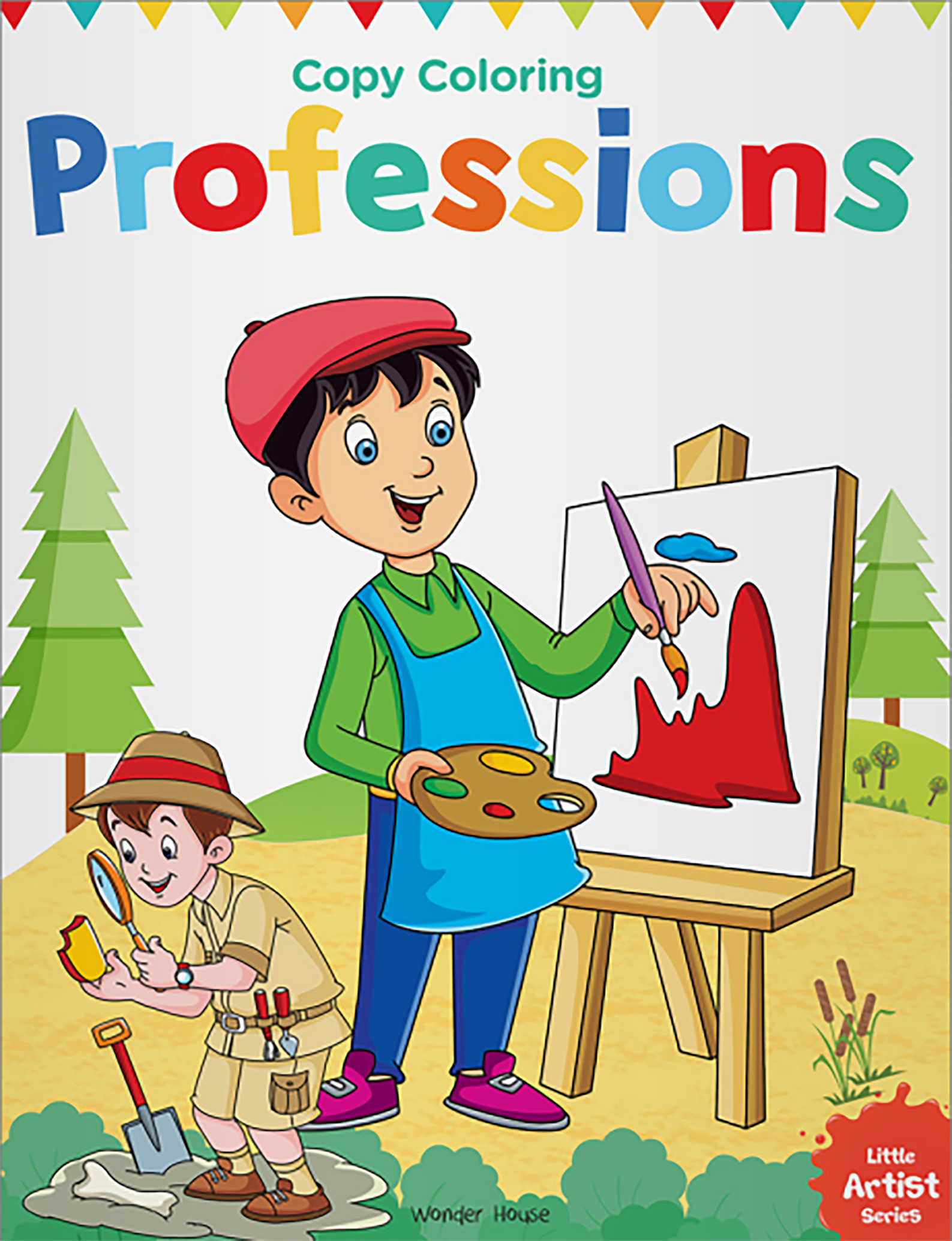 Professions - Copy Coloring - Little Artist Series