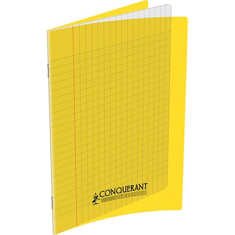 Cahier Seyes 17X22 96P 90G Jaune Polypro Conquerant 4894
