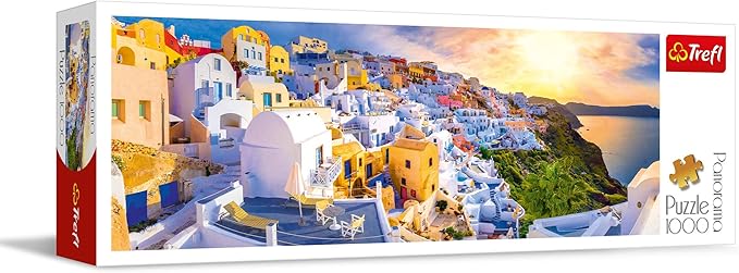 Puzzles 1000pcs Panorama Sunset In Santorini Greece Trefl 29054