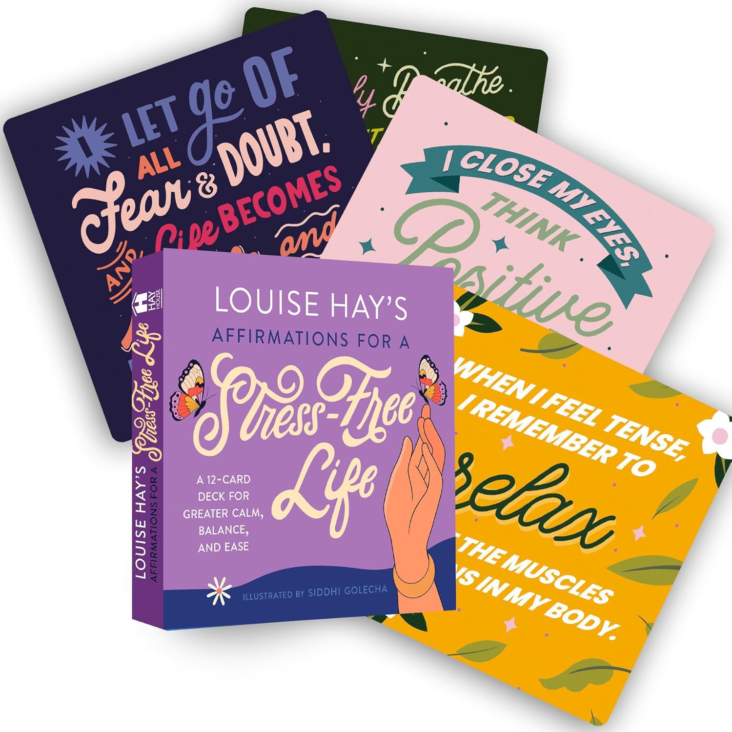 Louise Hay's Affirmations For A Stress-Free Life - Cards