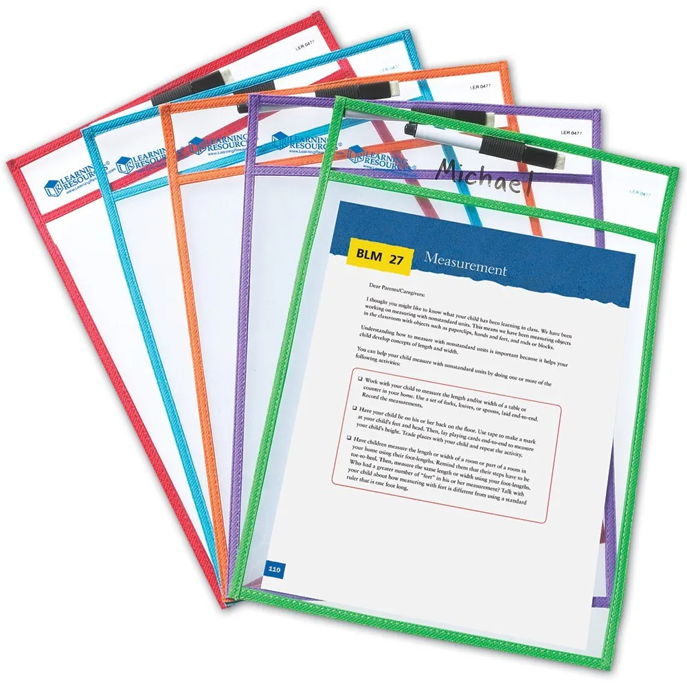 Write And Wipes Pocket Files LEARNING RESOURCES LER0477