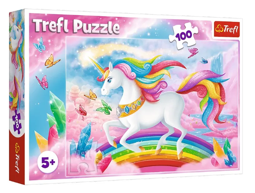 Puzzles  100  Into the crystal world of unicorns / Trefl 16364