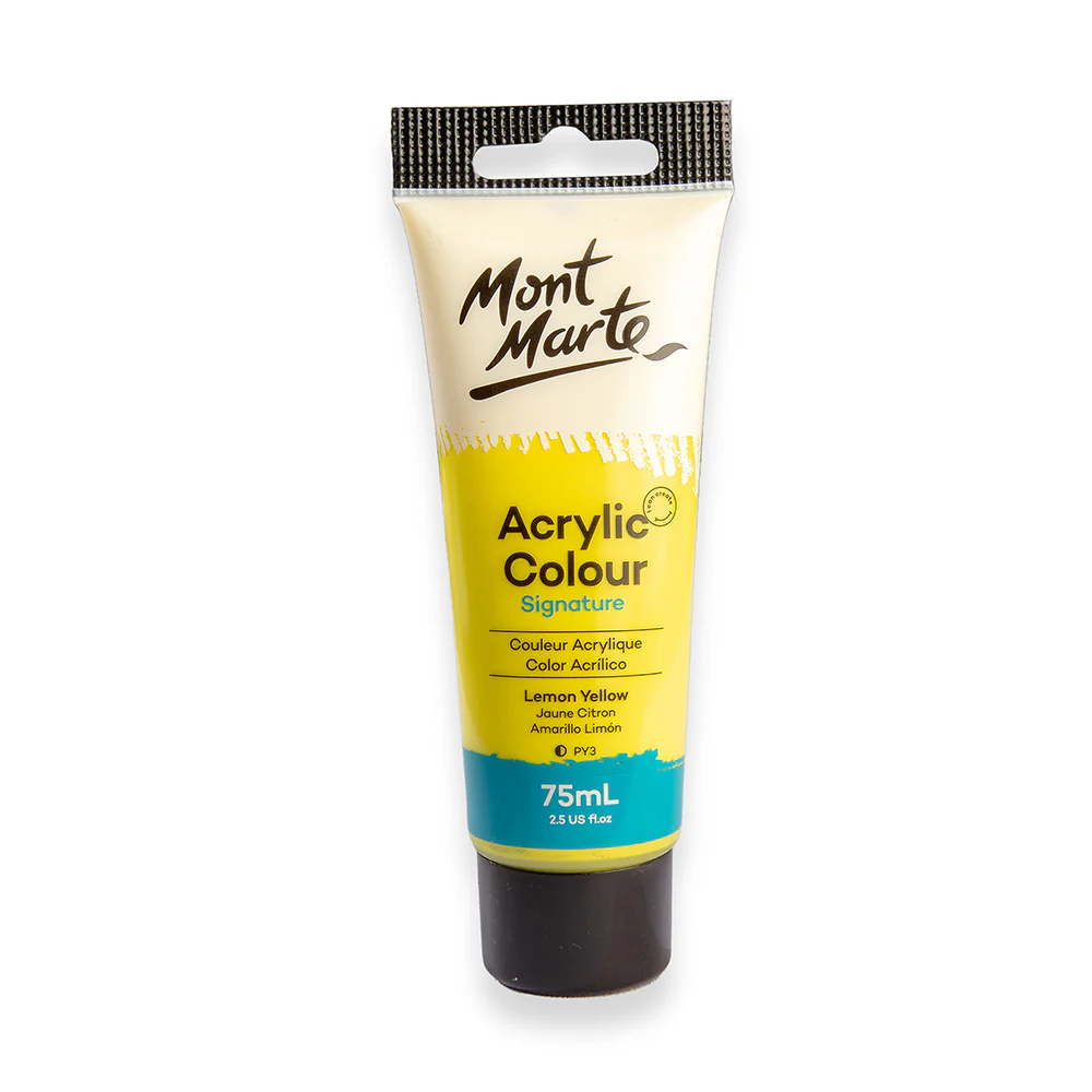 Acrylic Paint 75ml Colour Lemon Yellow Mont Marte