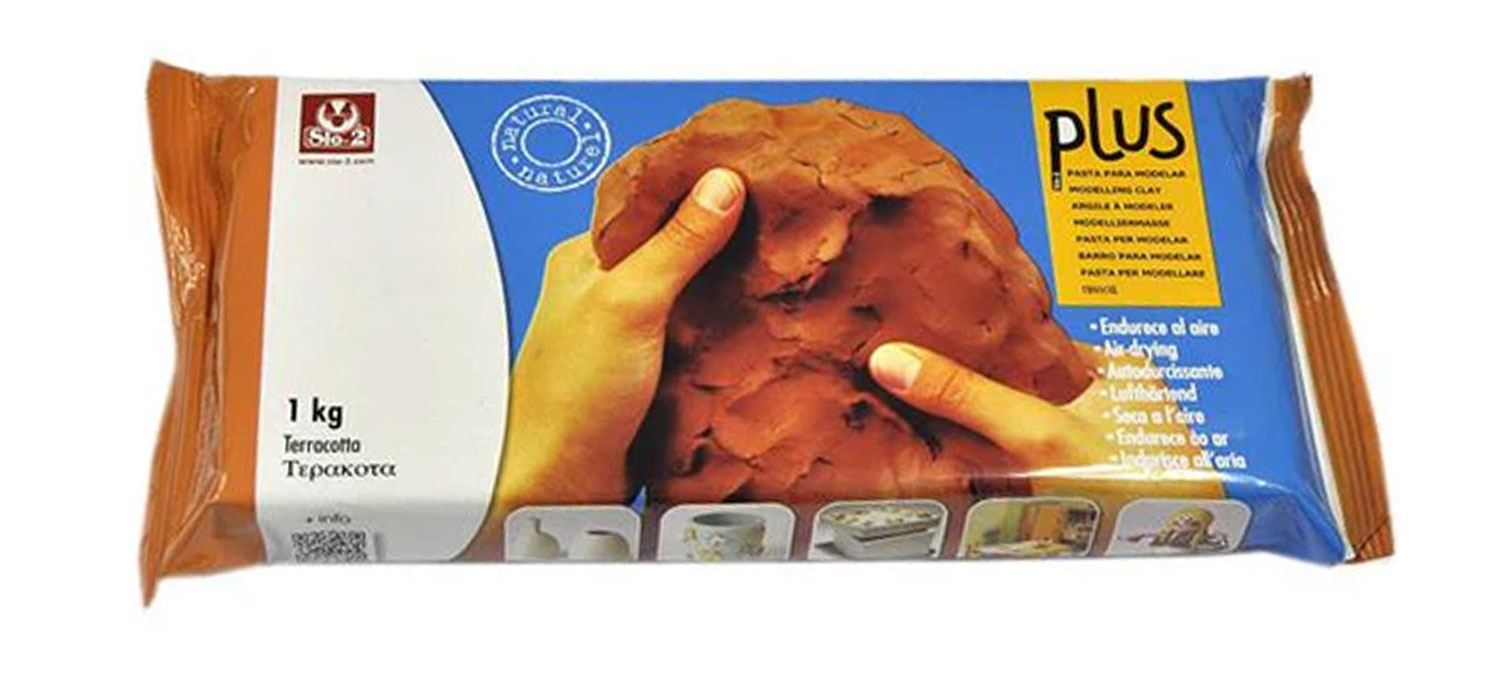 Plus Air Dry Clay 1kg Terracotta SIO 2033